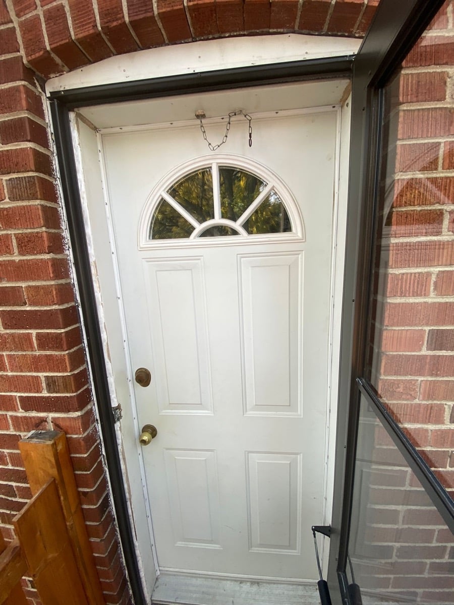 Door installation before and after