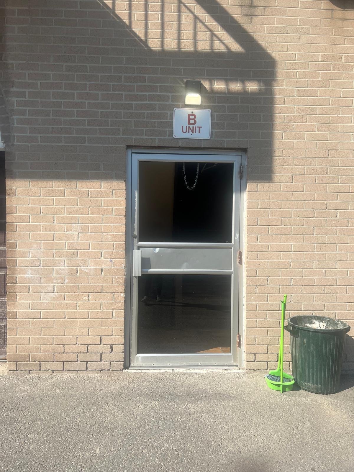 Commercial doorway before new door installation in Toronto