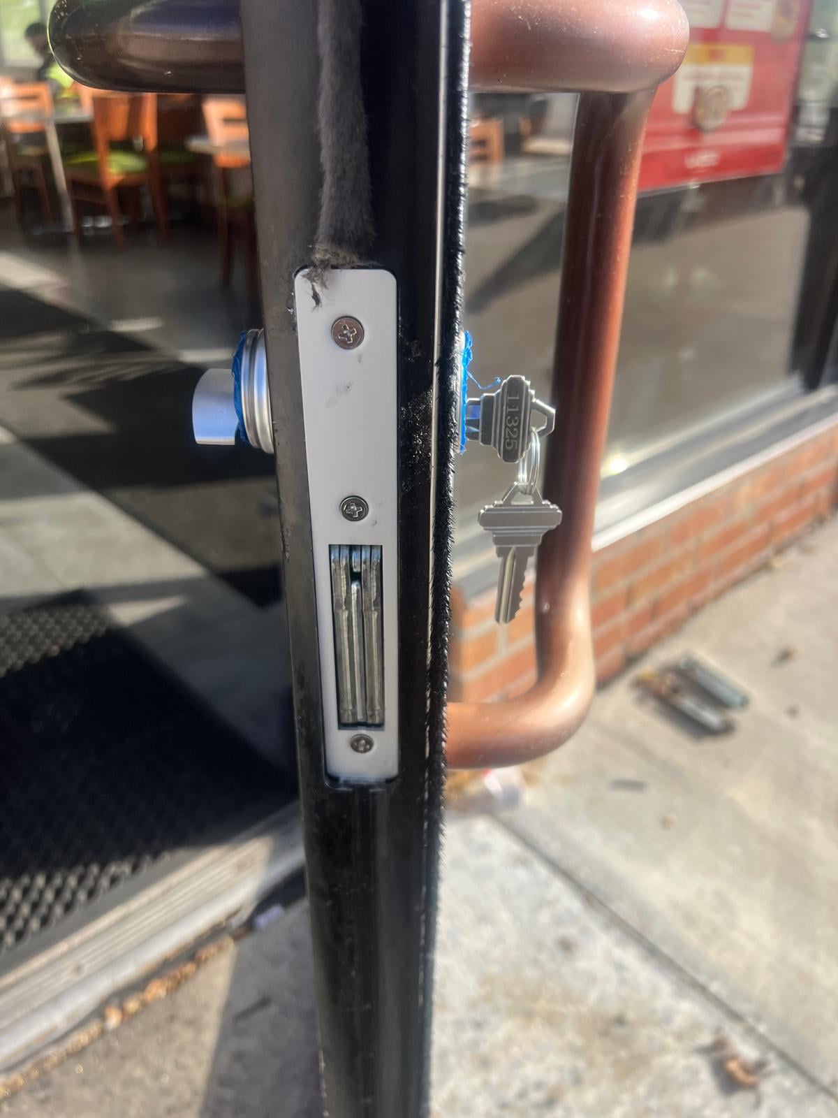Entry door after professional installation by Fix N Clean