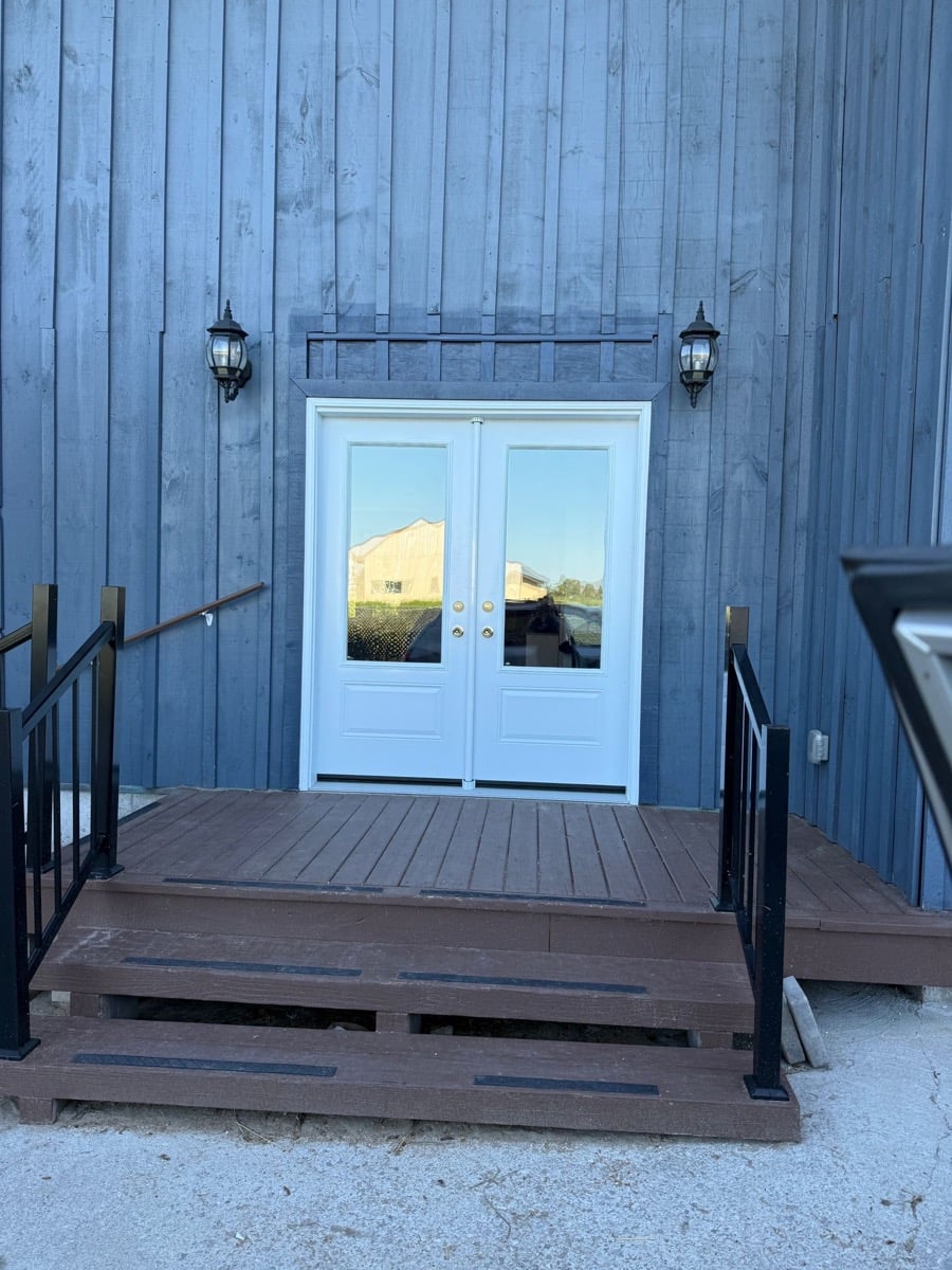 White double entry doors installed by Fix N Clean in the Greater Toronto Area